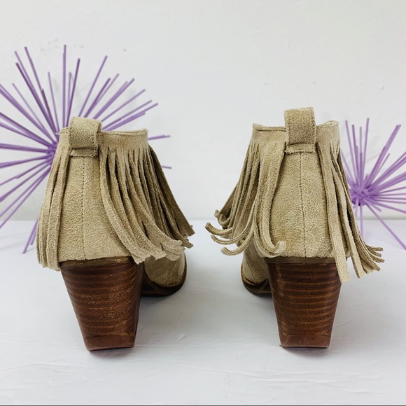 Free People Coconuts / Tan Fringed Booties - Picture 4 of 8